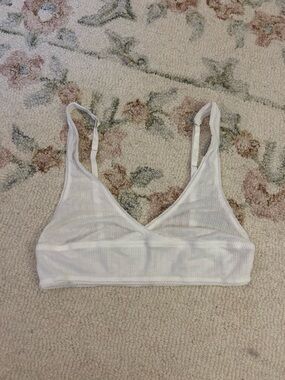 FREE PEOPLE White Soft Ribbed Bralette - Women Intimates & Sleepwear